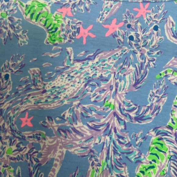 Adorable Lilly Pulitzer Cotton Sleeveless Tiered Dress Large - Picture 5 of 7